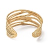 Ion Plating(IP) 304 Stainless Steel Cuff Bangles for Women BJEW-Z078-02G-3