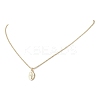 Brass Ball Chain Oval Virgin Mary Pendant Necklaces for Women NJEW-JN05120-2