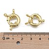 Rack Plating Brass Spring Clasps X-KK-D399-B-G-NF-4