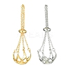 2Pcs 2 Colors Brass Pearl Cage Pendant Mounting KK-CJ0002-15-1