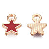 Alloy Enamel Star Charms ENAM-N054-69C-NR-1