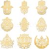 9Pcs 9 Style Carbon Steel Cabochons DIY-OC0008-52-1