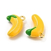 Brass Enamel Pendants KK-P258-17A-G-2