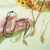 3Pcs Faux Suede Macrame Pouch  Pendant Necklaces NJEW-TAC0052-03-5