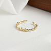 Bowknot 925 Sterling Silver Open Cuff Rings for Women STER-P065-19G-2