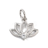 Rack Plating Brass Clear Cubic Zirconia Pendants KK-M293-11P-1