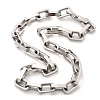 304 Stainless Steel Paperclip Chain Necklaces for Women Men NJEW-A033-02P-2