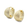 Rack Plating Brass Micro Pave Cubic Zirconia Hoop Earring EJEW-C086-02G-1