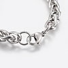 Tarnish Resistant Adjustable 304 Stainless Steel Chain Bracelets BJEW-K187-04P-3