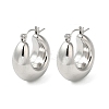 Non-Tarnish 304 Stainless Steel Plain Thick Hoop Earrings EJEW-Z026-09P-1