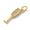 Brass Micro Pave Cubic Pendants KK-U027-07G-02-2