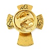 Cross Alloy Black Enamel Pins Brooches JEWB-M049-01AG-02-2