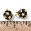 Sports Brass Micro Pave Clear Cubic Zirconia Pendants KK-F924-05G-3