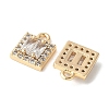 Brass Micro Pave Cubic Zirconia Pendants KK-A253-14G-2