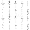 100Pcs 10 Styles Tibetan Style Alloy Connector Charms TIBEP-CJ0003-38-1