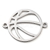 304 Stainless Steel Hollow Sport Ball Connector Charms LS-STAS-M076-11P-1