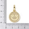 Brass Micro Pave Cubic Zirconia Pendants ZIRC-NH0001-01G-4