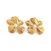 304 Stainless Steel with Plastic Imitation Pearl Stud Earrings for Women EJEW-Z057-04G-1