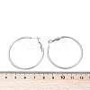Tarnish Resistant 201 Stainless Steel Hoop Earrings EJEW-F188-24P-B-3