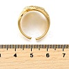 Brass Micro Pave Cubic Zirconia Adjustable Open Cuff Rings for Women RJEW-K292-07G-5