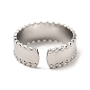 Non-Tarnish 304 Stainless Steel Open Cuff Rings RJEW-Z018-11P-3