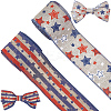 2 Rolls 2 Styles Independence Day Themed Cloth Ribbon OCOR-GF0004-51B-1