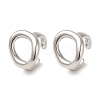 Rack Plating Brass Oval Cuff Earrings for Women EJEW-P280-05P-1