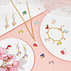 60Pcs 10 Style Alloy Enamel Pendants ENAM-CA0001-28-4