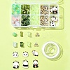 DIY Bamboo & Panda Acrylic & Alloy Enamel Bracelets Jewelry Making Kits DIY-FS0007-48-7