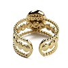 Oval Natural Tiger Eye Finger Rings RJEW-N046-06A-G-2
