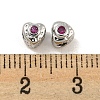 Brass Micro Pave Clear Cubic Zirconia Beads KK-G490-17P-02-3