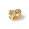 Brass Micro Pave Clear Cubic Zirconia Initial Multi-strand Links KK-S520-01G-02-2