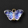 Electroplate Transparent Glass Pendants X1-PALLOY-JF00903-5