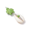 7Pcs 7 Styles Natural Cowrie Shell & Starfish Turtle Dyed Synthetic Turquoise Pendants PALLOY-JF03935-02-4