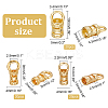 60Pcs 3 Style Brass Cord End FIND-PH0006-14-2