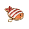 304 Stainless Steel Enamel Pendants STAS-R169-04A-G-2