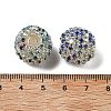 Sparkle Glass Rhinestone Round Beads OACR-S048-01-3