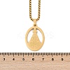 201 Stainless Steel Nossa Senhora Aparecida Virgin Mary Pendant Necklaces for Women LS-NJEW-K283-01G-3