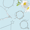 Zinc Alloy Star Pendant Layered Necklaces & Multi-strand Bracelets for Women SJEW-SC0001-03-4