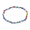 Colorful Evil Eye Lampwork Stretch Beaded Bracelets Sets BJEW-JB05931-2