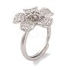 Brass Micro Pave Cubic Zirconia Rings KK-K367-09P-1