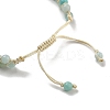 Natural Flower Amazonite Braided Round Bead Bracelets BJEW-K251-06H-4