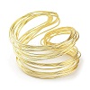 Rack Plating Brass Cuff Bangles for Women BJEW-D032-04G-3