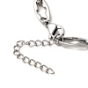 2Pcs 2 Styles 304 Stainless Steel Hollow Cross-Linked Chain Bracelets for Couple BJEW-JB12294-6