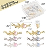 12Pcs 6 Colors Alloy & Glass Butterfly Connector Charms FIND-FS0004-08-4