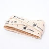 Polycotton(Polyester Cotton) Ribbon OCOR-WH0064-35B-3