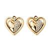 UV Plating Alloy Rhinestone Pendants FIND-A054-06G-1