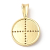 Rack Plating Brass Micro Pave Cubic Zirconia Pendants KK-R143-04G-2