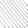 Beadthoven 30Pcs 6 Style 304 Stainless Steel Chains Necklace STAS-BT0001-13-10