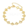 Brass Micro Pave Clear Cubic Zirconia Link Chain Bracelets for Women BJEW-A090-11A-G-4